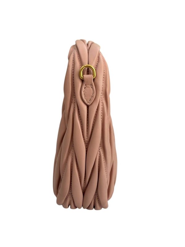 Sac Miu Miu matelassé rose poudré – Image 3