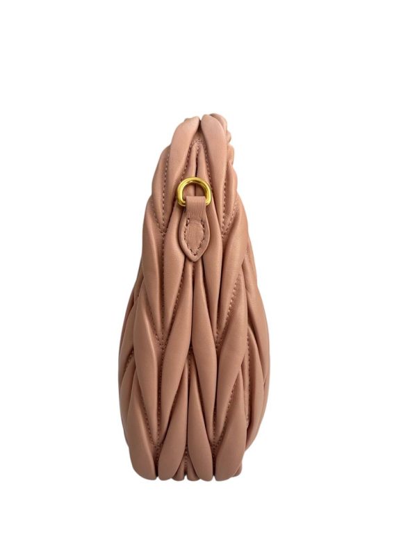 Sac Miu Miu matelassé rose poudré – Image 4