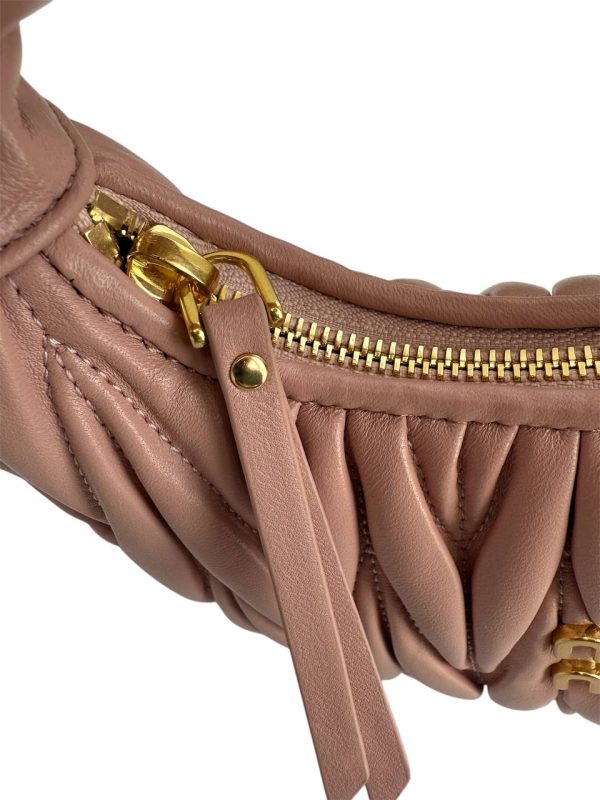 Sac Miu Miu matelassé rose poudré – Image 5
