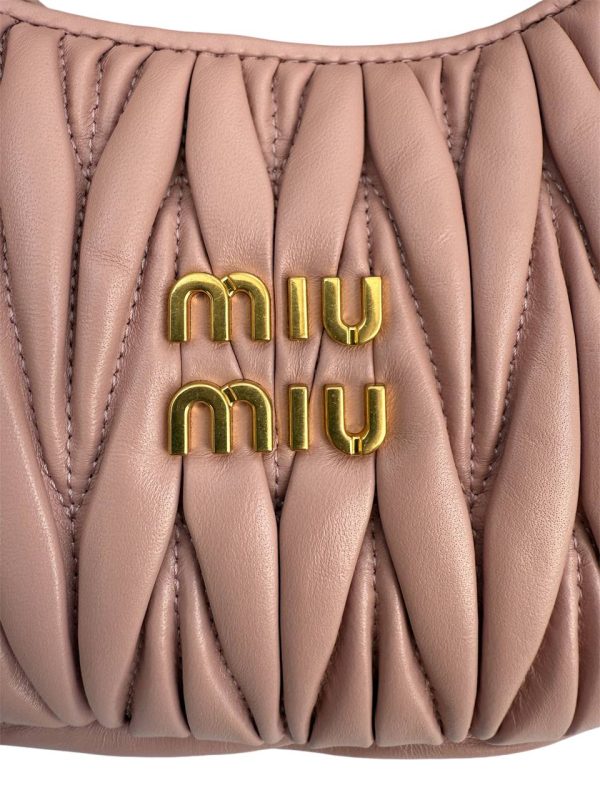 Sac Miu Miu matelassé rose poudré – Image 6